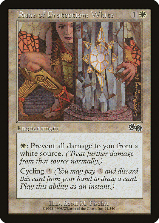 Rune of Protection: White (USG-041) - Urza's Saga