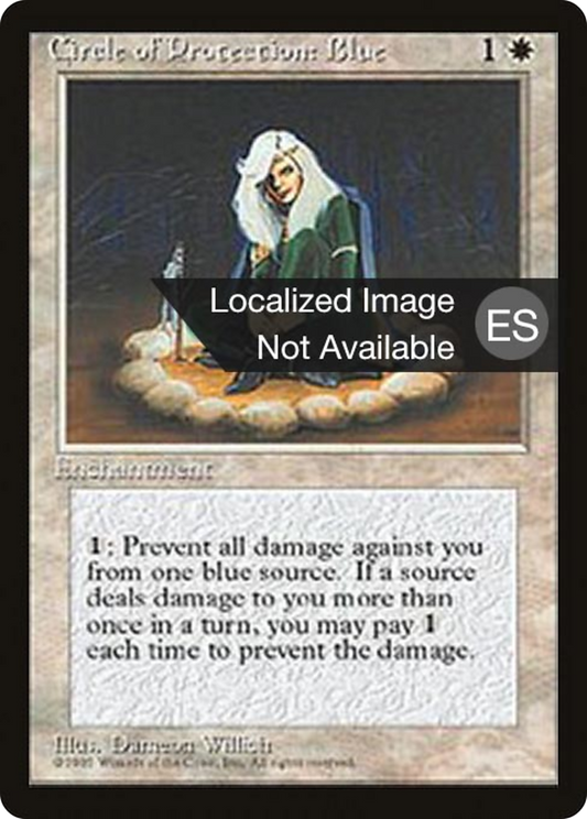 Circle of Protection: Blue (4BB-015) - Fourth Edition Foreign Black Border