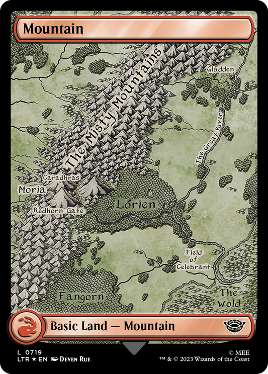 Mountain (0719) (Surge Foil) (LTR-719) - The Lord of the Rings: Tales of Middle-earth Foil