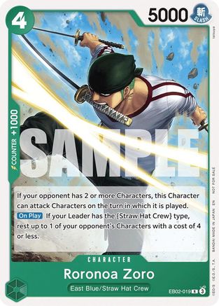 (EB02-019) Roronoa Zoro (Tournament Pack 2025 Vol. 3) - One Piece Promotion Cards - Normal