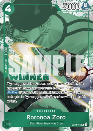 (EB02-019) Roronoa Zoro (Winner Pack 2025 Vol. 3) - One Piece Promotion Cards - Foil