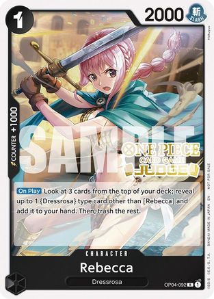 (OP04-092) Rebecca (Judge Pack Vol. 6) - One Piece Promotion Cards Foil