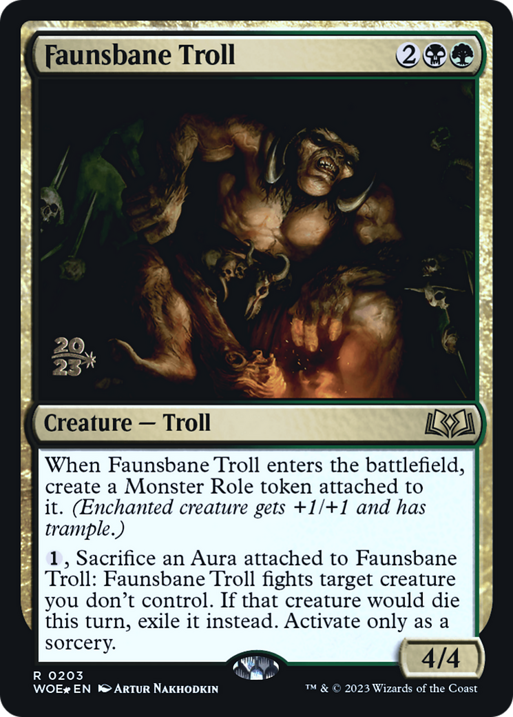 Faunsbane Troll (PWOE-203S) - Wilds of Eldraine Promos Foil