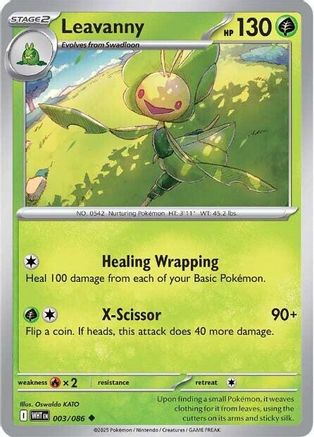 Leavanny (3/086) - SV White Flare Reverse Holofoil - Uncommon