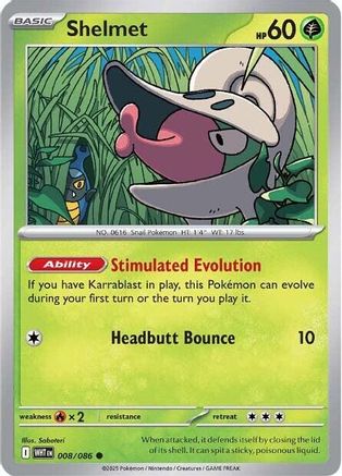 Shelmet (8/086) - SV White Flare Reverse Holofoil - Common