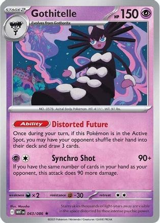 Gothitelle 043/086 - SV White Flare Holofoil - Rare