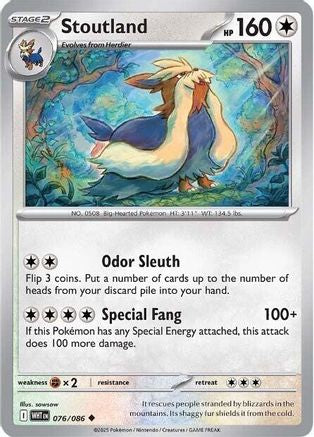 Stoutland (76/086) - SV White Flare  - Uncommon