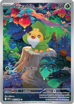 Sewaddle (87/086) - SV White Flare Holofoil - Illustration Rare