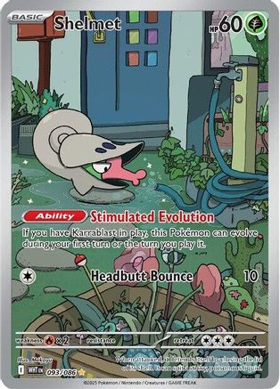 Shelmet (93/086) - SV White Flare Holofoil - Illustration Rare