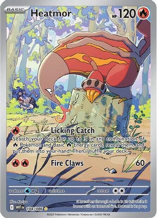 Heatmor (104/086) - SV White Flare Holofoil - Illustration Rare