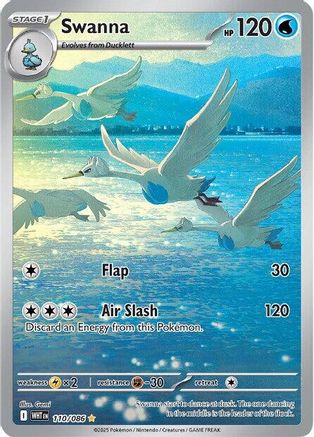 Swanna (110/086) - SV White Flare Holofoil - Illustration Rare