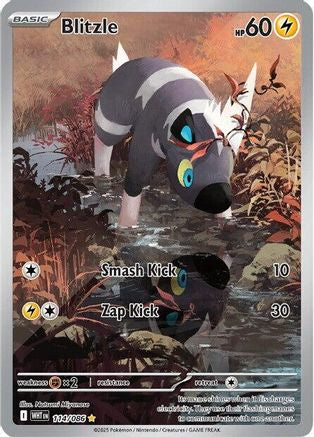 Blitzle (114/086) - SV White Flare Holofoil - Illustration Rare