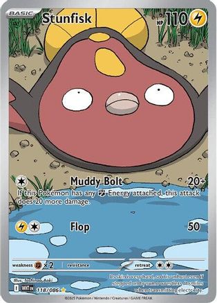 Stunfisk (118/086) - SV White Flare Holofoil - Illustration Rare