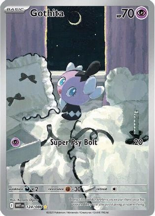 Gothita 124/086 - SV White Flare Holofoil - Illustration Rare