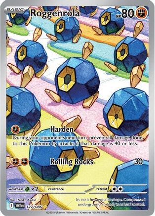 Roggenrola (127/086) - SV White Flare Holofoil - Illustration Rare