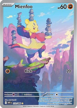 Mienfoo (133/086) - SV White Flare Holofoil - Illustration Rare