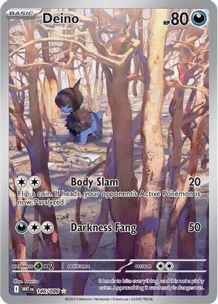 Deino (146/086) - SV White Flare Holofoil - Illustration Rare