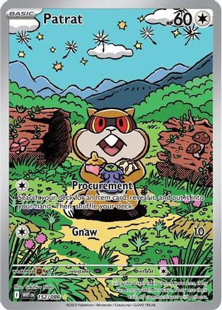 Patrat (152/086) - SV White Flare Holofoil - Illustration Rare