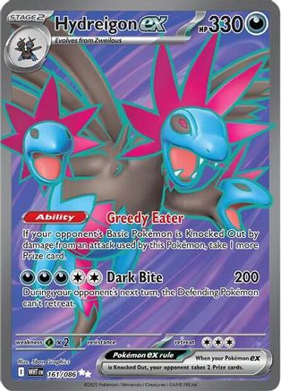 Hydreigon ex (161/086) - SV White Flare Holofoil - Ultra Rare