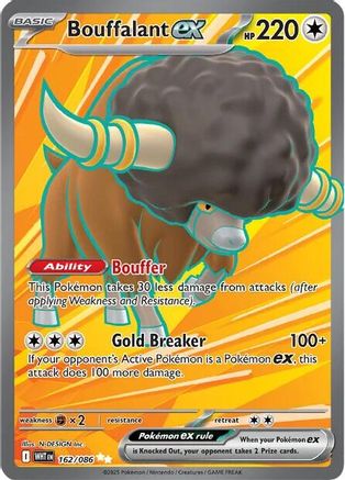Bouffalant ex (162/086) - SV White Flare Holofoil - Ultra Rare