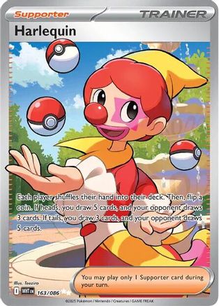 Harlequin (163/086) - SV White Flare Holofoil - Ultra Rare