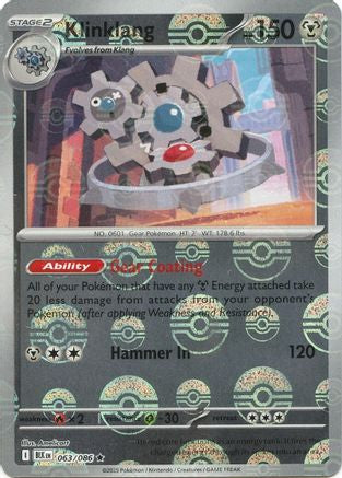 Klinklang (Poke Ball Pattern) (63/086) - SV Black Bolt Holofoil - Rare
