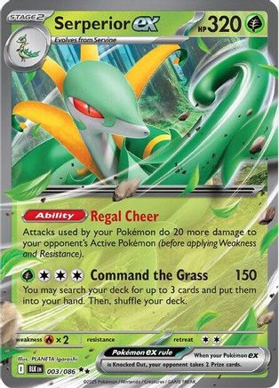 Serperior ex (3/086) - SV Black Bolt Holofoil - Double Rare