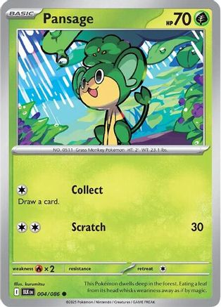 Pansage (4/086) - SV Black Bolt  - Common