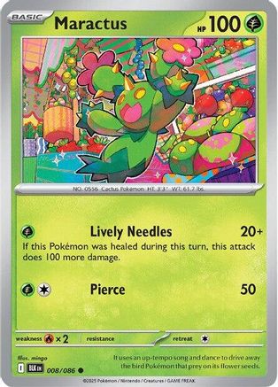 Maractus (8/086) - SV Black Bolt Reverse Holofoil - Common