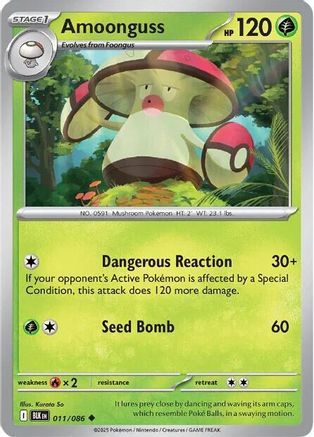 Amoonguss (11/086) - SV Black Bolt Reverse Holofoil - Uncommon