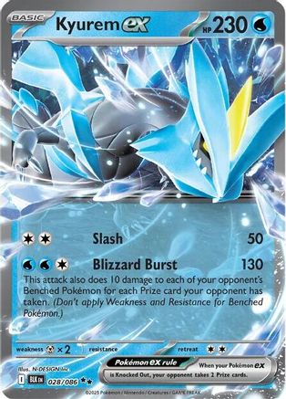 Kyurem ex (28/086) - SV Black Bolt Holofoil - Double Rare