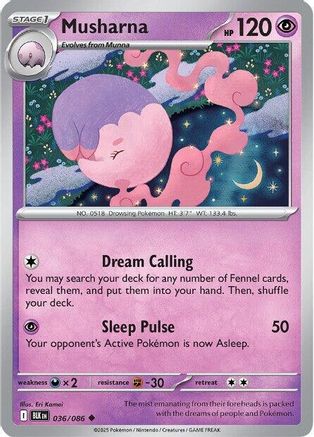 Musharna (36/086) - SV Black Bolt  - Uncommon