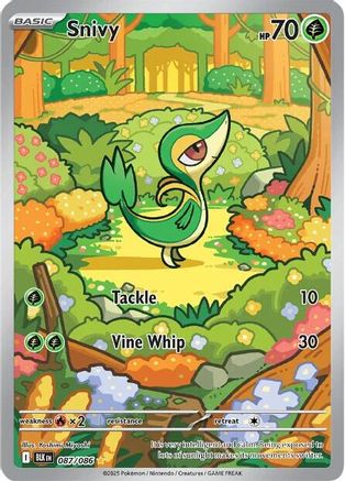 Snivy (87/086) - SV Black Bolt Holofoil - Illustration Rare