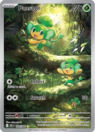 Pansage (89/086) - SV Black Bolt Holofoil - Illustration Rare