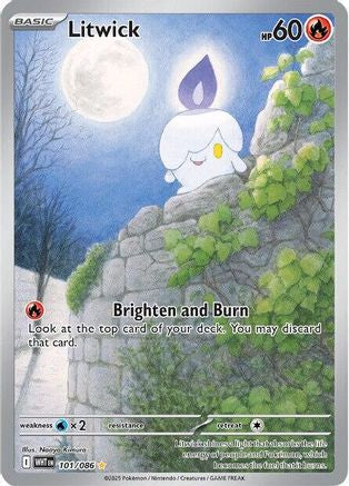 Litwick (101/086) - SV White Flare Holofoil - Illustration Rare