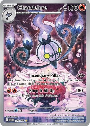 Chandelure (103/086) - SV White Flare Holofoil - Illustration Rare