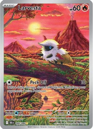 Larvesta (99/086) - SV Black Bolt Holofoil - Illustration Rare