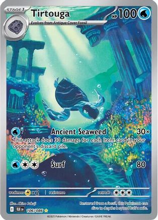 Tirtouga (106/086) - SV Black Bolt Holofoil - Illustration Rare