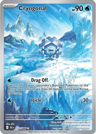 Cryogonal (111/086) - SV Black Bolt Holofoil - Illustration Rare