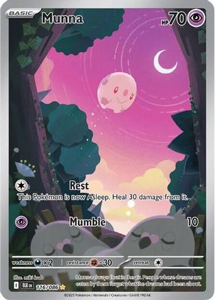 Munna (116/086) - SV Black Bolt Holofoil - Illustration Rare