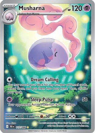 Musharna (117/086) - SV Black Bolt Holofoil - Illustration Rare