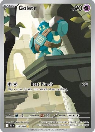Golett (122/086) - SV Black Bolt Holofoil - Illustration Rare