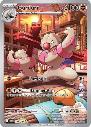 Gurdurr (126/086) - SV Black Bolt Holofoil - Illustration Rare