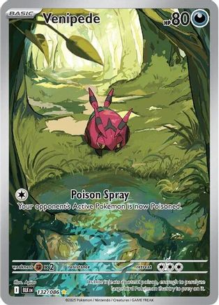 Venipede (132/086) - SV Black Bolt Holofoil - Illustration Rare