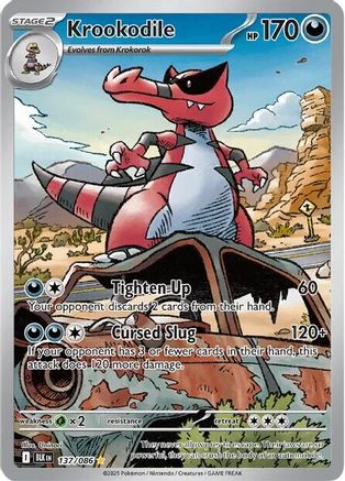 Krookodile (137/086) - SV Black Bolt Holofoil - Illustration Rare