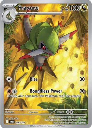 Fraxure (146/086) - SV Black Bolt Holofoil - Illustration Rare