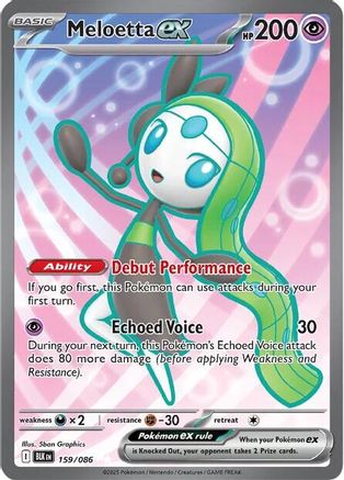 Meloetta ex (159/086) - SV Black Bolt Holofoil - Ultra Rare