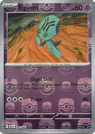 Elgyem (Master Ball Pattern) (40/086) - SV Black Bolt Holofoil - Common