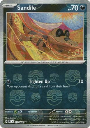 Sandile (Master Ball Pattern) (57/086) - SV Black Bolt Holofoil - Common