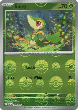 Snivy (Poke Ball Pattern) (1/086) - SV Black Bolt Holofoil - Common